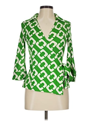 Diane von Furstenberg 3/4 Sleeve Silk Top (view 1)
