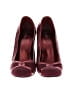 Wild Diva Color Block Burgundy Heels Size 7 - photo 2