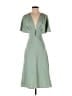 Cider Solid Green Casual Dress Size XXS - photo 1