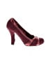 Wild Diva Color Block Burgundy Heels Size 7 - photo 1