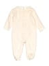Assorted Brands 100% Cotton Solid Ivory Long Sleeve Onesie Size 3-6 mo - photo 1