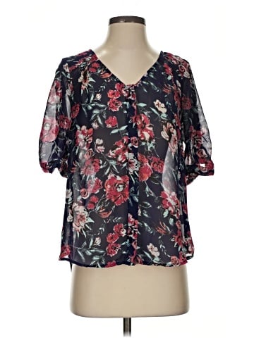 Skies Are Blue Short Sleeve Blouse (view 1)