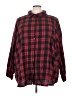 Unbranded 100% Polyester Plaid Red Long Sleeve Blouse Size 5X - photo 1