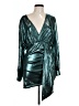 Unbranded 100% Polyester Metallic Teal Cocktail Dress Size L - photo 1