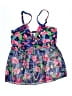 Unbranded Floral Blue Swimsuit Top Size 2X - photo 1