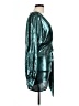 Unbranded 100% Polyester Metallic Teal Cocktail Dress Size L - photo 4