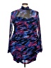 City Chic Graphic Blue Cocktail Dress Size 18 Plus (M) - photo 1