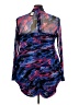 City Chic Graphic Blue Cocktail Dress Size 18 Plus (M) - photo 2