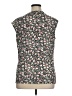 Anne Klein Floral Black Sleeveless Button-Down Shirt Size XL - photo 2
