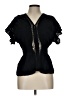 Max Studio Black Short Sleeve Blouse Size L - photo 1