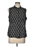 Banana Republic 100% Polyester Black Sleeveless Blouse Size L - photo 1