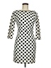 Assorted Brands Polka Dots Ivory Casual Dress Size Med - Lg - photo 1