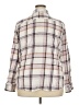 Ridgecut 100% Cotton Plaid Ivory Purple 3/4 Sleeve Button-Down Shirt Size 2X - photo 2