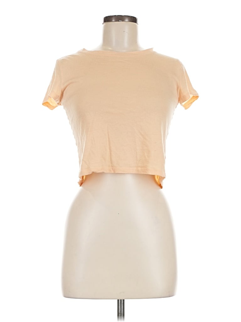 Pre-owned Forever 21 Short Sleeve T-shirt In Tan
