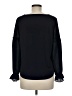 Ann Taylor 100% Polyester Black Long Sleeve Top Size M (petite) - photo 2