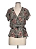Assorted Brands Gray Short Sleeve Blouse Size L - photo 1