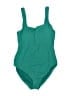 Kona Sol Chevron-herringbone Green One Piece Swimsuit Size 14 - photo 1