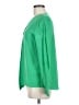 Tibi 100% Silk Green Long Sleeve Silk Top Size 6 - photo 5