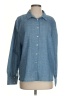 EMMA Tweed Blue Long Sleeve Button-Down Shirt Size 2 - photo 1
