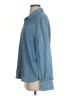 EMMA Tweed Blue Long Sleeve Button-Down Shirt Size 2 - photo 5