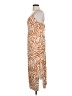 Haight 100% Viscose Animal Print Orange Casual Dress Size L - photo 5