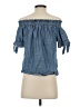 J.Crew Blue Short Sleeve Blouse Size 2 - photo 2