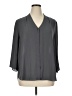NYDJ 100% Polyester Gray 3/4 Sleeve Blouse Size XL - photo 1
