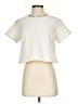 Lucy Paris 100% Polyester Ivory Short Sleeve Top Size S - photo 1