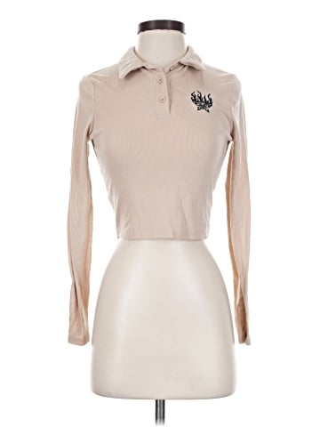Faded Rose Long Sleeve Polo (view 1)