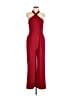 Francesca's Solid Red Jumpsuit Size L - photo 1