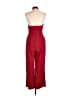 Francesca's Solid Red Jumpsuit Size L - photo 2
