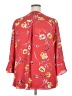 Maurices 100% Polyester Floral Red 3/4 Sleeve Blouse Size 20 (2) - photo 2