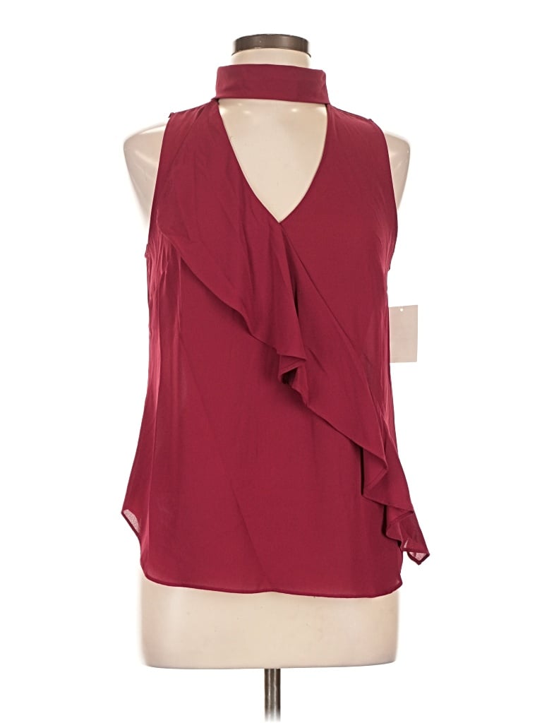 Pre-owned Trouve Sleeveless Blouse In Burgundy