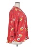 Maurices 100% Polyester Floral Red 3/4 Sleeve Blouse Size 20 (2) - photo 4