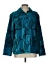 Chico's Print Teal Jacket Size Lg (2) - photo 1