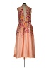 Let Me Be 100% Polyester Paisley Orange Cocktail Dress Size L - photo 1