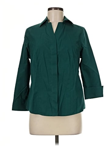 Gold Label Investments 3/4 Sleeve Button-Down Shirt (view 1)