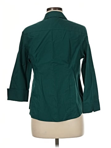 Gold Label Investments 3/4 Sleeve Button-Down Shirt (view 2)