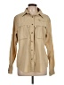 L.L.Bean Solid Tan Long Sleeve Blouse Size L - photo 1