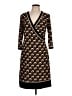 AB Studio Graphic Brown Casual Dress Size L - photo 1