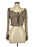 Hyfve Animal Print Brown Long Sleeve Blouse Size L - photo 1