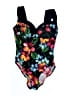 Miraclesuit Floral Black One Piece Swimsuit Size 16 - photo 1