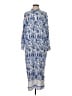 Unbranded 100% Rayon Paisley Blue Casual Dress One size - photo 1