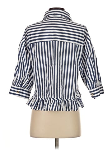 Unbranded 3/4 Sleeve Button-Down Shirt (view 2)