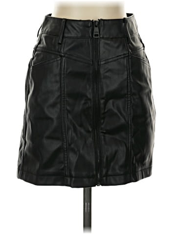 DKNY Jeans Faux Leather Skirt (view 1)