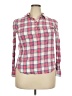 Isabella Sinclair Plaid Pink Long Sleeve Button-Down Shirt Size 2X - photo 1