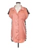 Umgee 100% Polyester Animal Print Pink Short Sleeve Blouse Size S - photo 1