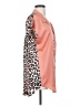 Umgee 100% Polyester Animal Print Pink Short Sleeve Blouse Size S - photo 4