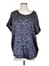 Joie 100% Silk Animal Print Gray Short Sleeve Top Size XS - photo 1