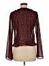 Elodie 100% Polyester Burgundy Long Sleeve Blouse Size M - photo 2